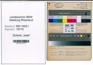 Entnazifizierung Josef Schenk, geb. 11.10.1913 (Konstukteur)