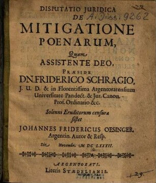 De mitigatione poenarum
