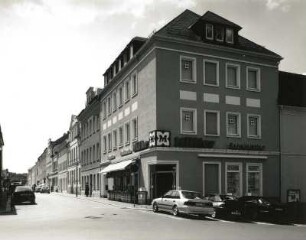 Oelsnitz/Vogtland. Wallstraße. Blick von der Rosa-Luxemburg-Straße nach Südwesten