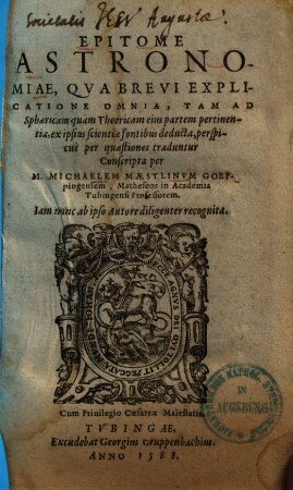 Epitome astronomiae
