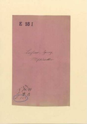 Personalunterlagen des Musikdirektors und Singlehrers Ignaz Lachner
