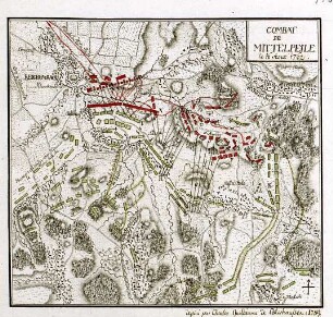 WHK 26 Deutscher Siebenjähriger Krieg 1756-1763: Plan der Schlacht bei Mittel-Peilau, 16. August 1762