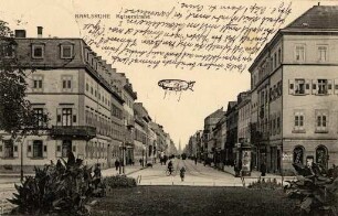 Postkartenalbum mit Motiven von Karlsruhe. "Karlsruhe. Kaiserstraße"