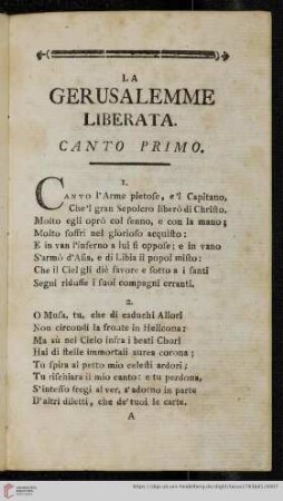 Canto Primo