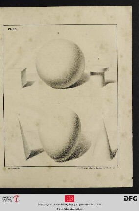 Pl. XV [Geometrische Körper (Schraffur)]