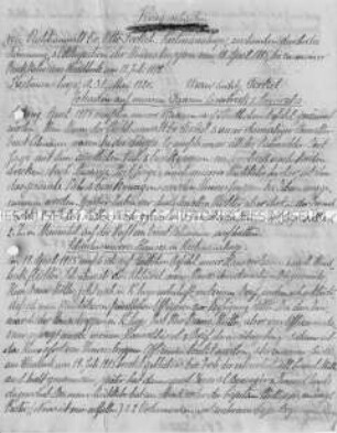 Auflistung der Kriegsschäden vom 14. April 1914 bis 19. Juli 1915 (Anlage zum Brief vom 12.06.1920) - Familienkonvolut