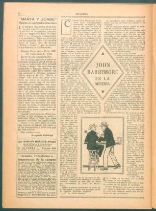 John Barrymore en la miseria