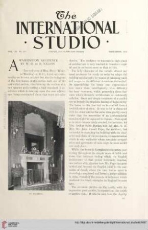 Vol. 60 (1916/1917) = No. 237: A Washington residence