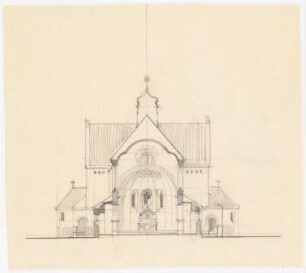 Unzugeordnete Kirchen-Projekte (Skizzen): Querschnitt