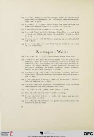 Rüstungen- Waffen (Nr. 235-326)