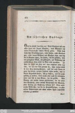 Am jährlichen Bustage.