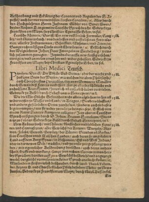 Libri Medici Teutsch.