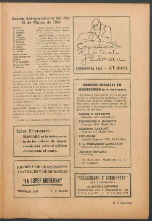 Sesión Extraordinaria del día 18 de Marzo de 1946