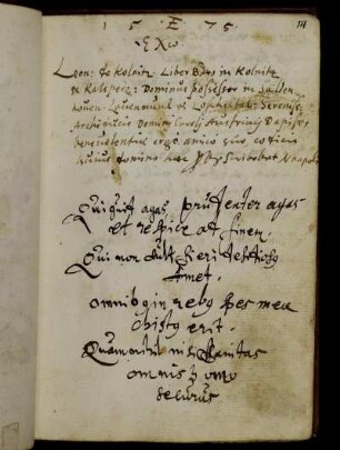 Leon. de Kolnitz, baro in Kolnitz et Kalsperg … Archiducis Caroli Austriaci Dapifer, Neapel 1575