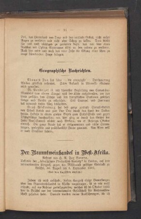 Der Branntweinhandel in West-Afrika