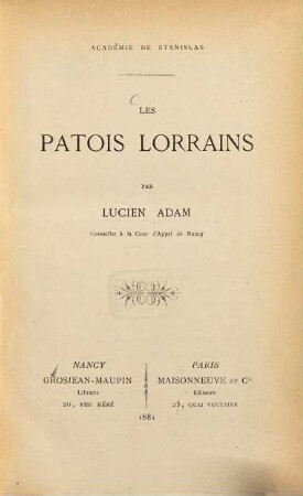 Les Patois lorrains