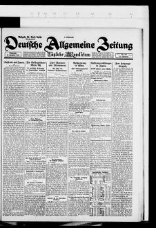 Deutsche allgemeine Zeitung : DAZ ; [...] : Ausgabe Groß-Berlin, Morgenblatt