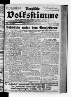 Bergische Volksstimme. 1917-1932