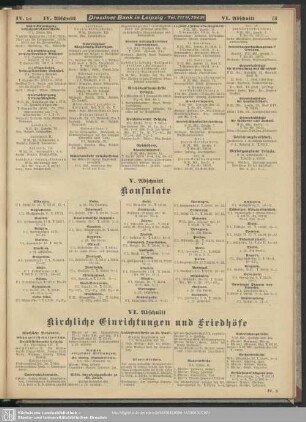 VI. Abschnitt. Kirchliche Einrichtungen und Friedhöfe