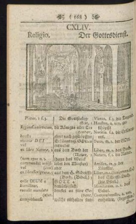 CXLIV. Religio. Der Gottesdienst