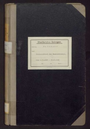 Solingen: Bau- und Wegekommission 1903-1904