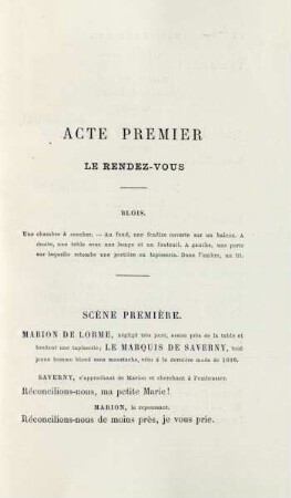 Acte Premier. Le rendez-vous