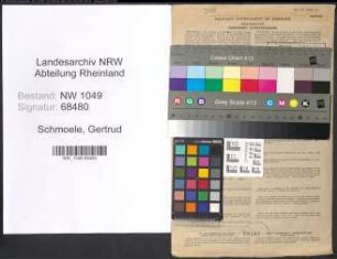 Entnazifizierung Gertrud Schmoele , geb. 17.01.1898 (Lehrerin)