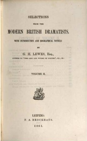 Selections from the modern British dramatists : with introduction and biographical notes, 2