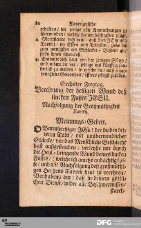 Sechster Freytag.