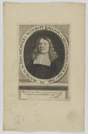 Bildnis des Iohannes Christophorus Sturmius