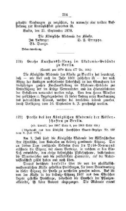 Große Kunstausstellung im Akademie-Gebäude zu Berlin : [I. Akademien und Universitäten]