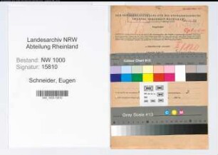 Entnazifizierung Eugen Schneider, geb. 28.10.1906 (Landarbeiter)