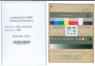 Entnazifizierung Erna Brehmer , geb. 30.12.1904 (Lehrerin)