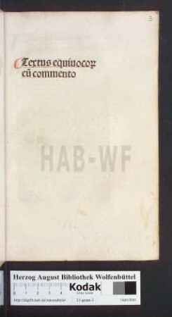 Textus equiuoco[rum] cu[m] commento