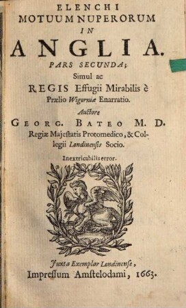 Rerum Angliae gestarum Commentariolus