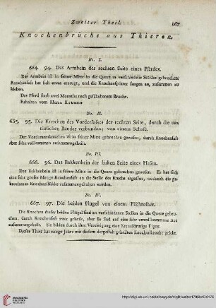 Knochenbrüche aus Thieren