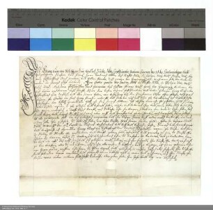 Revers des Georg Lukas von Schleifras zum Reichlos bezüglich der Belehnung mit einer Behausung in Fulda durch Joachim [von Gravenegg], Abt von Fulda
