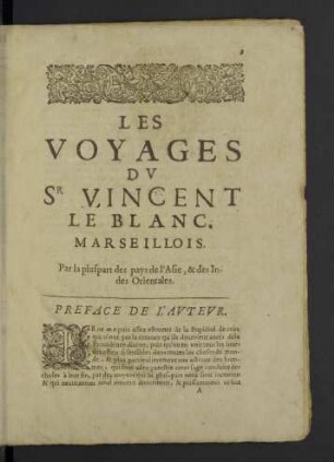 Preface de l'auteur.