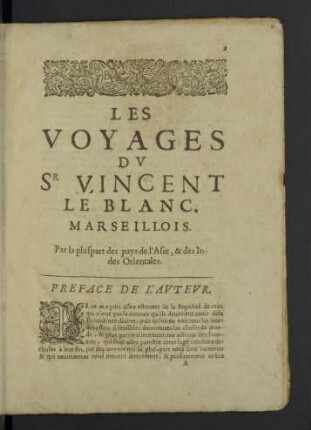 Preface de l'auteur.