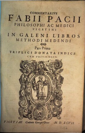 Commentarius in Galeni libros methodi medendi