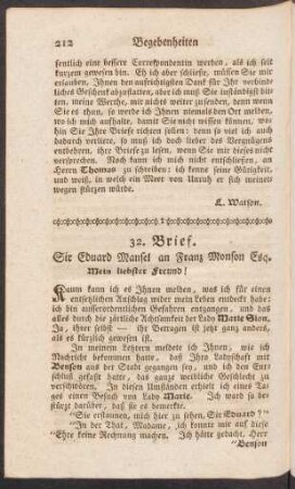 32. Brief. - Lezter Brief.