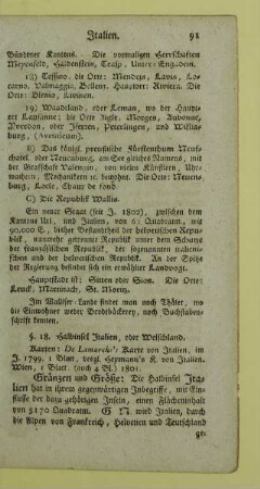 18. Halbinsel Italien, oder Welschland
