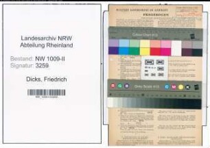Entnazifizierung Friedrich Dicks , geb. 06.02.1898 (Zollbeamter)