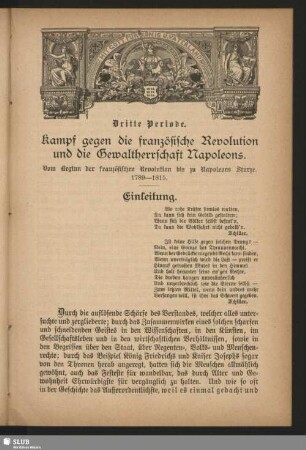 Dritte Periode. Kampf gegen die französische Revolution und die Gewaltherrschaft Napoleons