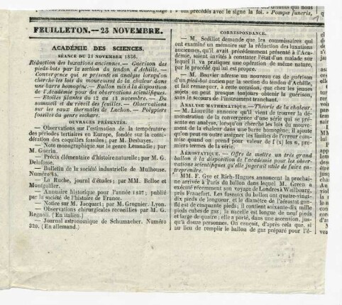 Zeitungsausschnitt zu versteinerten Korallen.