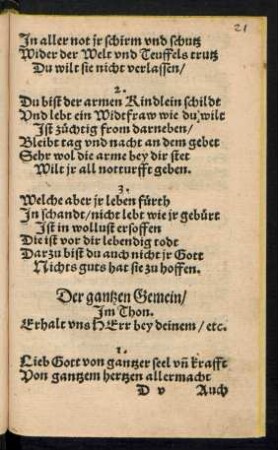 Der gantzen Gemein ...