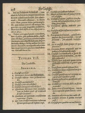 Titulus VII. De Confessis.