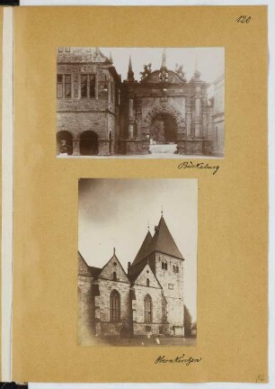Schlosstor, Bückeburg / Stiftskirche St. Marien, Obernkirchen: Ansichten (aus: Skizzen- und Fotoalbum 22)