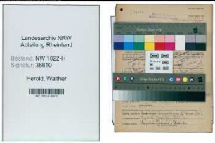 Entnazifizierung Walther Herold , geb. 01.09.1896 (Bahnamtmann)