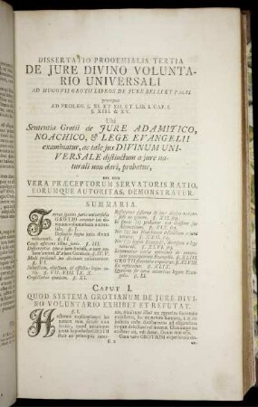 Dissertatio Prooemialis Tertia De Jure Divino ...